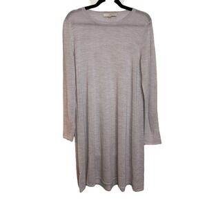 LOFT Gray Wool Blend Long Sleeve
Sweater Dress Women Large Soft Knit Lightweight